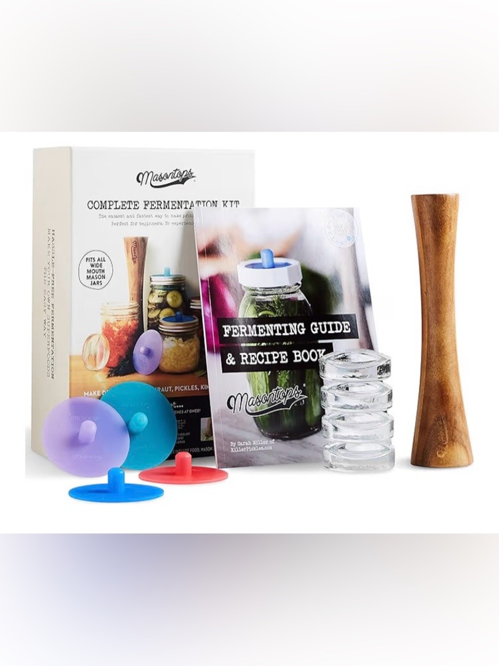 Masontops Complete Mason Jar Fermentation Kit, NEW